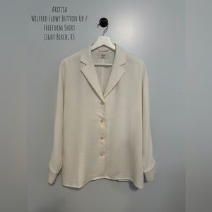 Aritzia | Wilfred Flowy Button Up / Freeform Shirt | Light Birch, XS